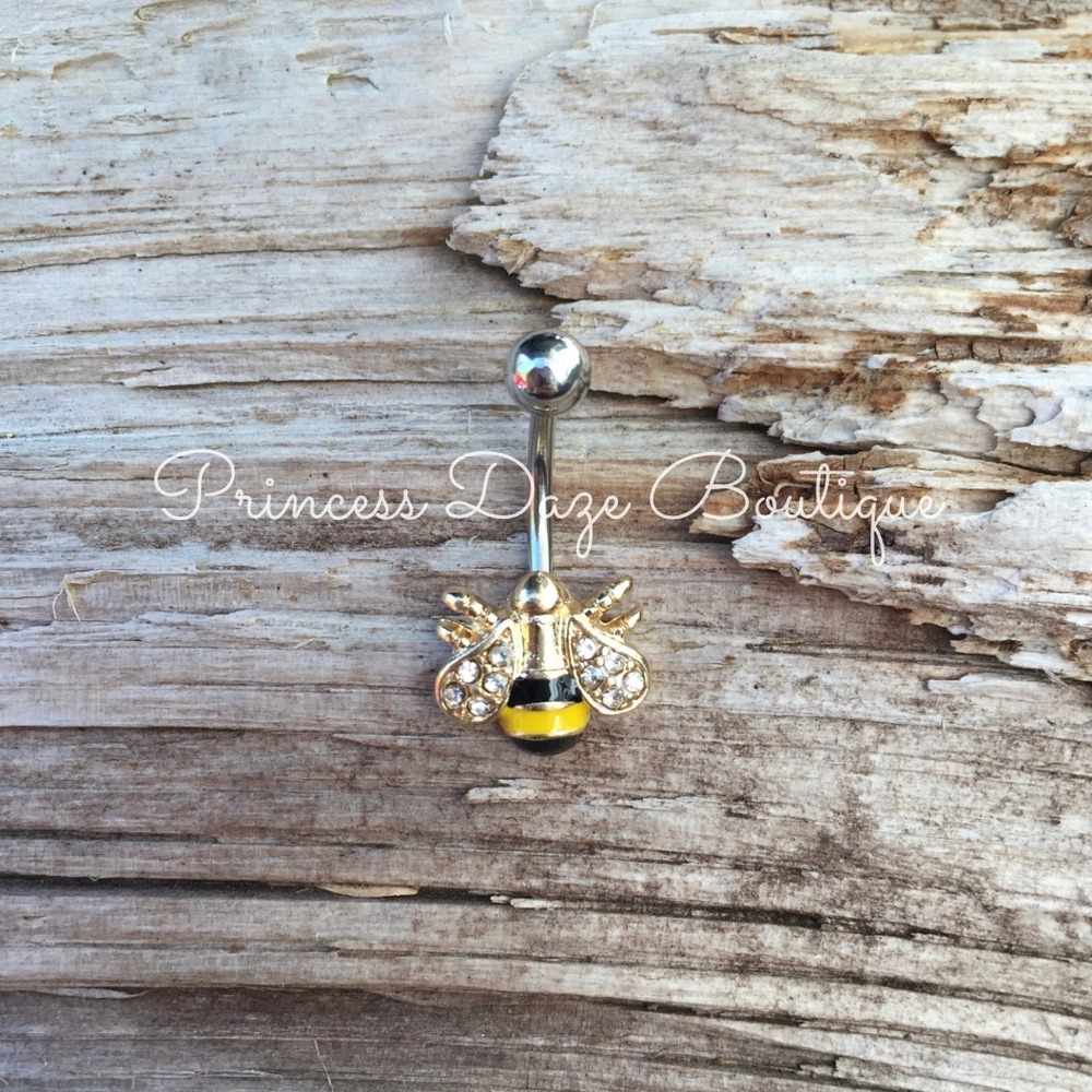 Bumble Bee Belly Button Navel Ring